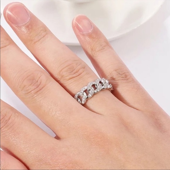 ETERNITY 925 STERLING SILVER DIAMOND RING - Picture 3 of 3